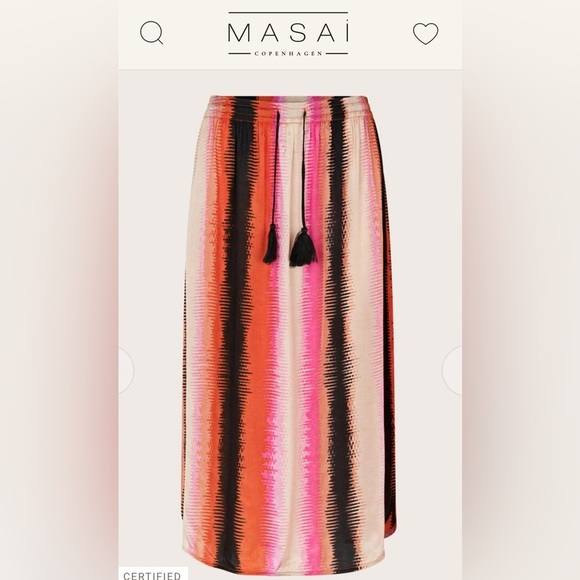 MASAI COPENHAGEN
Silja Stripe Drawstring Waist Midi Skirt - Picture 2 of 6